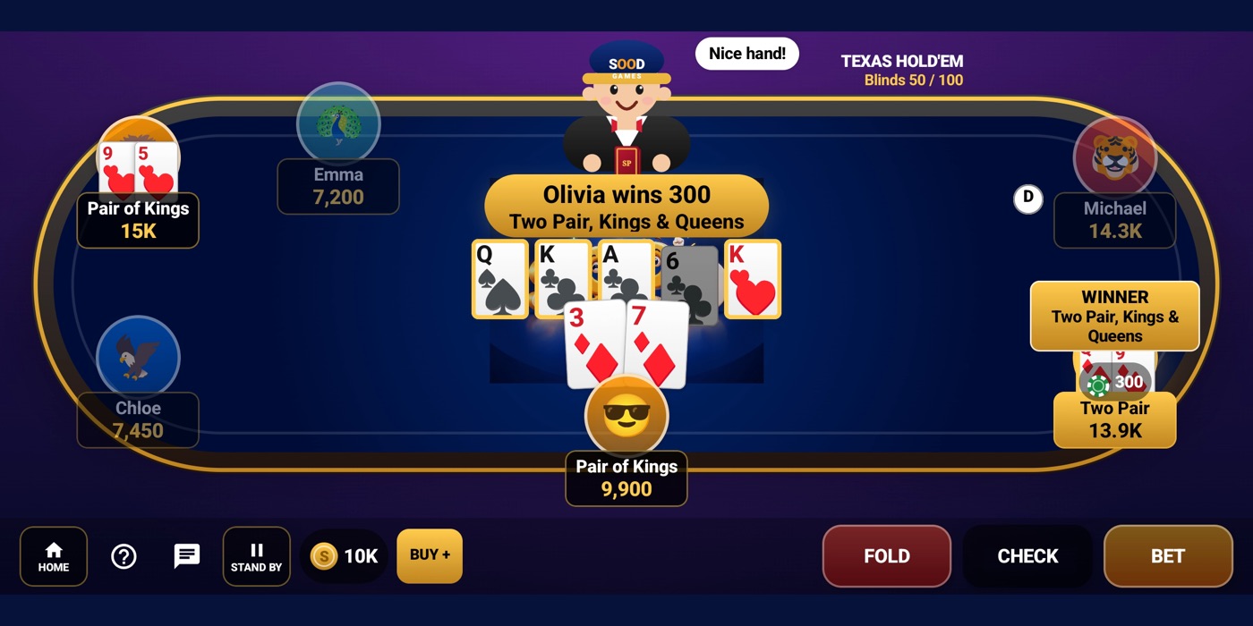 Sood Poker screenshot: Showdown on Android
